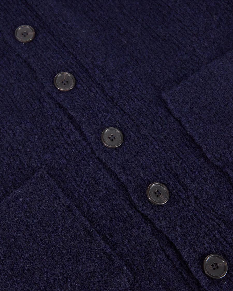 Scaglione CARDIGAN SCIALLE PUFFED CASHMERE CASHMERE NAVY In Saldo