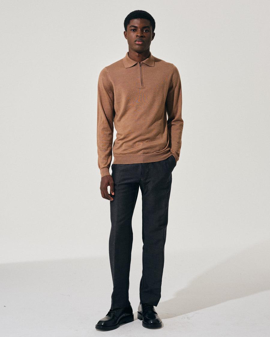 Scaglione POLO ZIP FINELUX CAMEL 2025