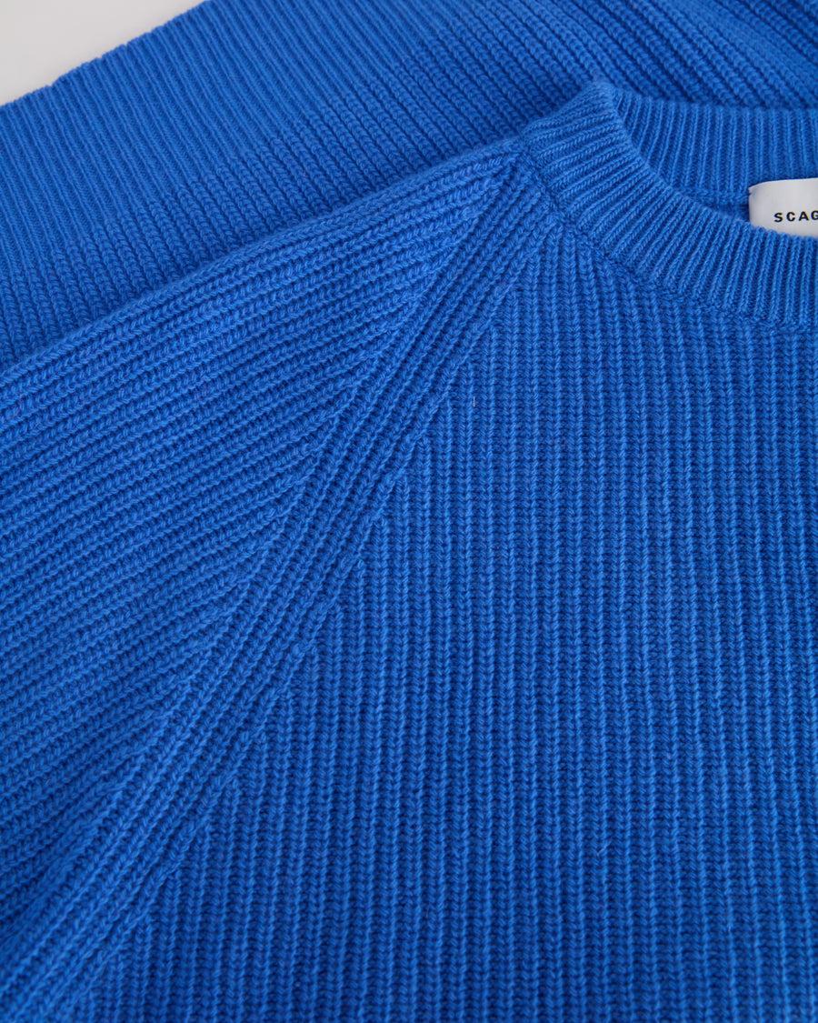 Scaglione ROUND NECK FISHERMAN MIX CASH CERULEO In Linea