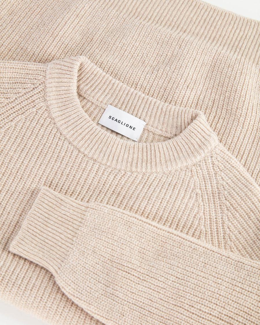 Scaglione ROUND NECK FISHERMAN MIX CASH SAND Qualità