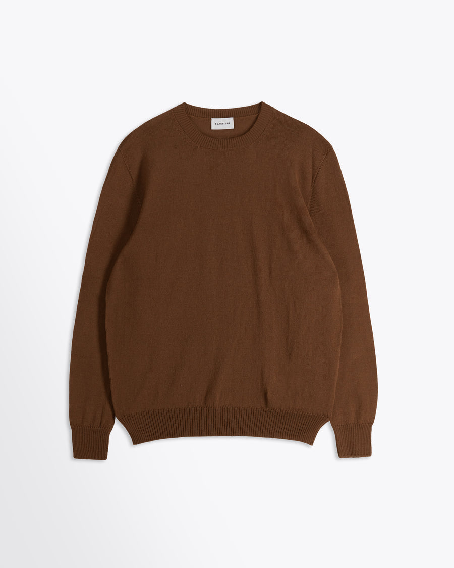 Scaglione ROUND NECK SEAMLESS MERINO RHUM Novità