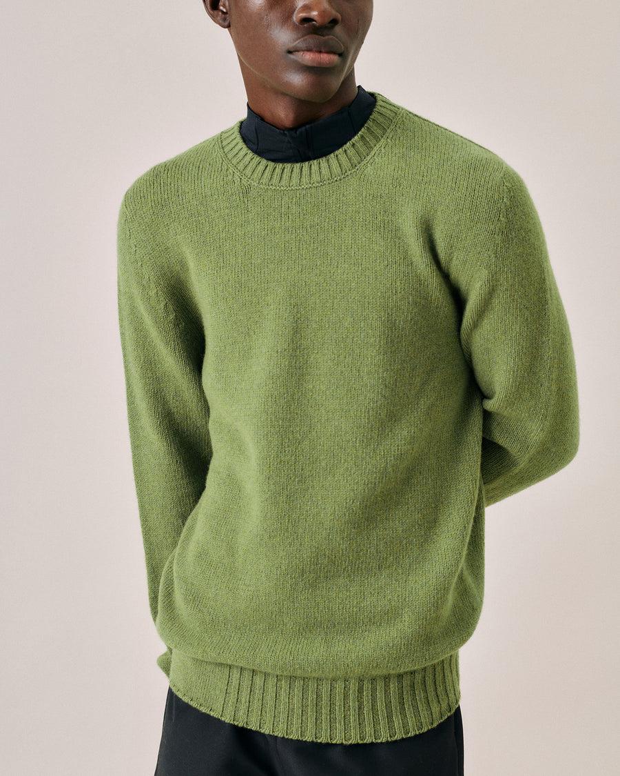 Scaglione ROUND NECK SOFT HYBRD CASHMERE CACTUS Sconti VIP