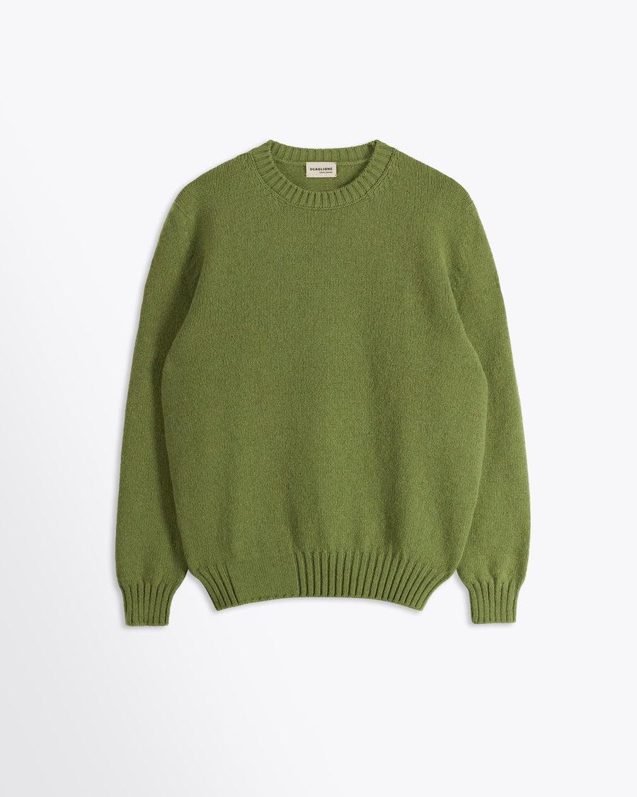 Scaglione ROUND NECK SOFT HYBRD CASHMERE CACTUS Sconti VIP