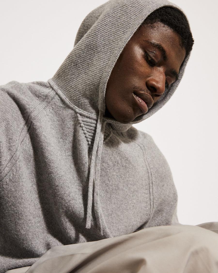 Scaglione HOODIE RAGLAN HYBRD CASHMERE GREY Italia