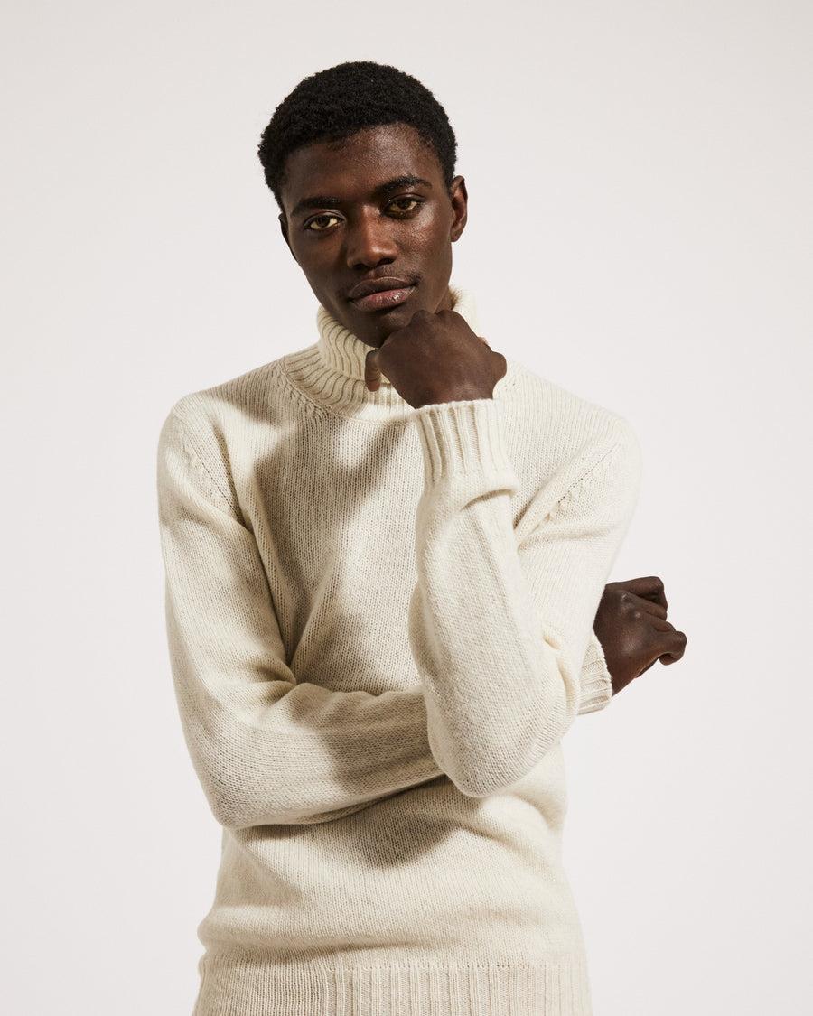 Scaglione TURTLE NECK SEAMLESS SOFTWOOL MILK Nuovo