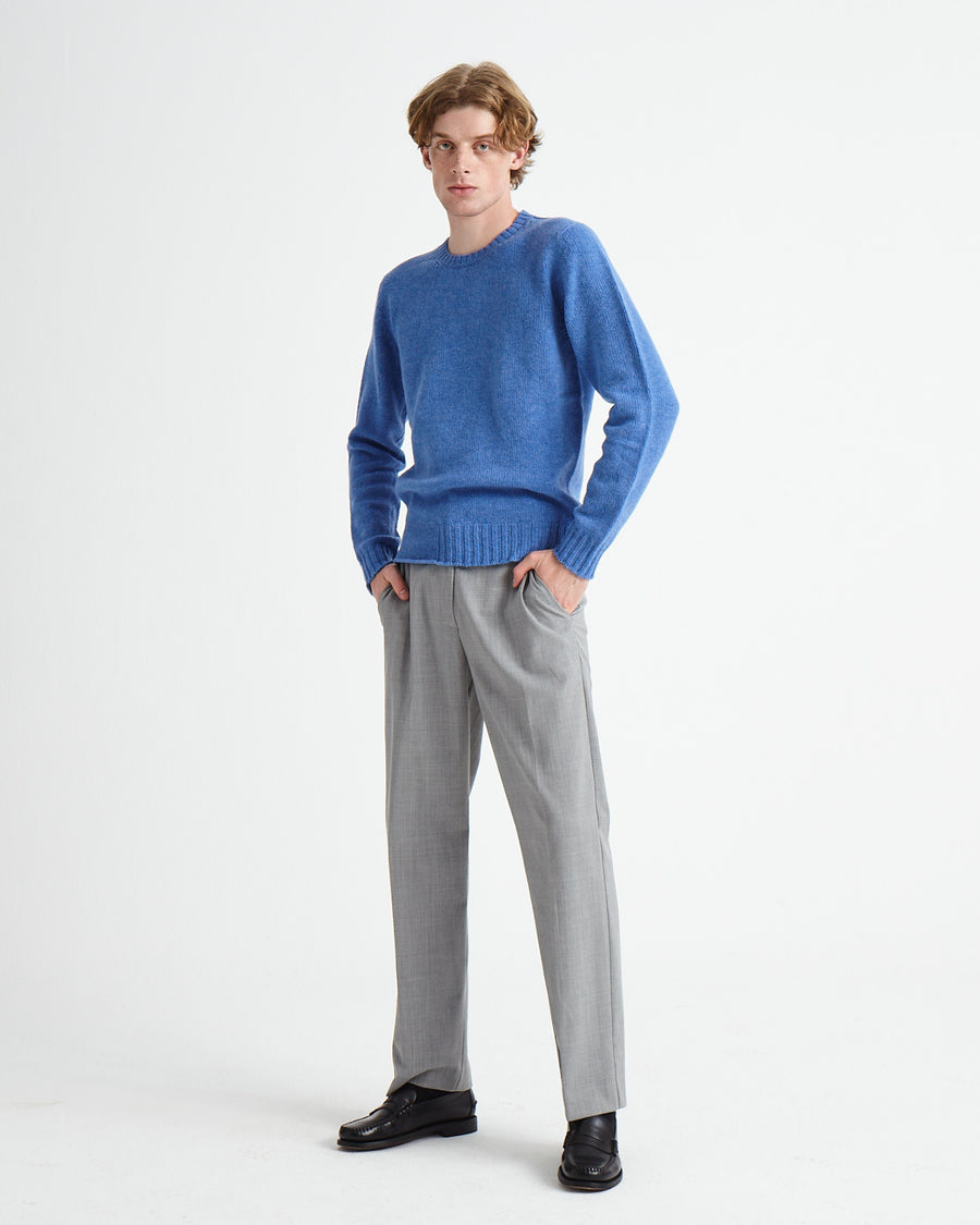 Scaglione ROUND NECK SEAMLESS SOFTWOOL CORNFLOWER Soddisfazione Garantita