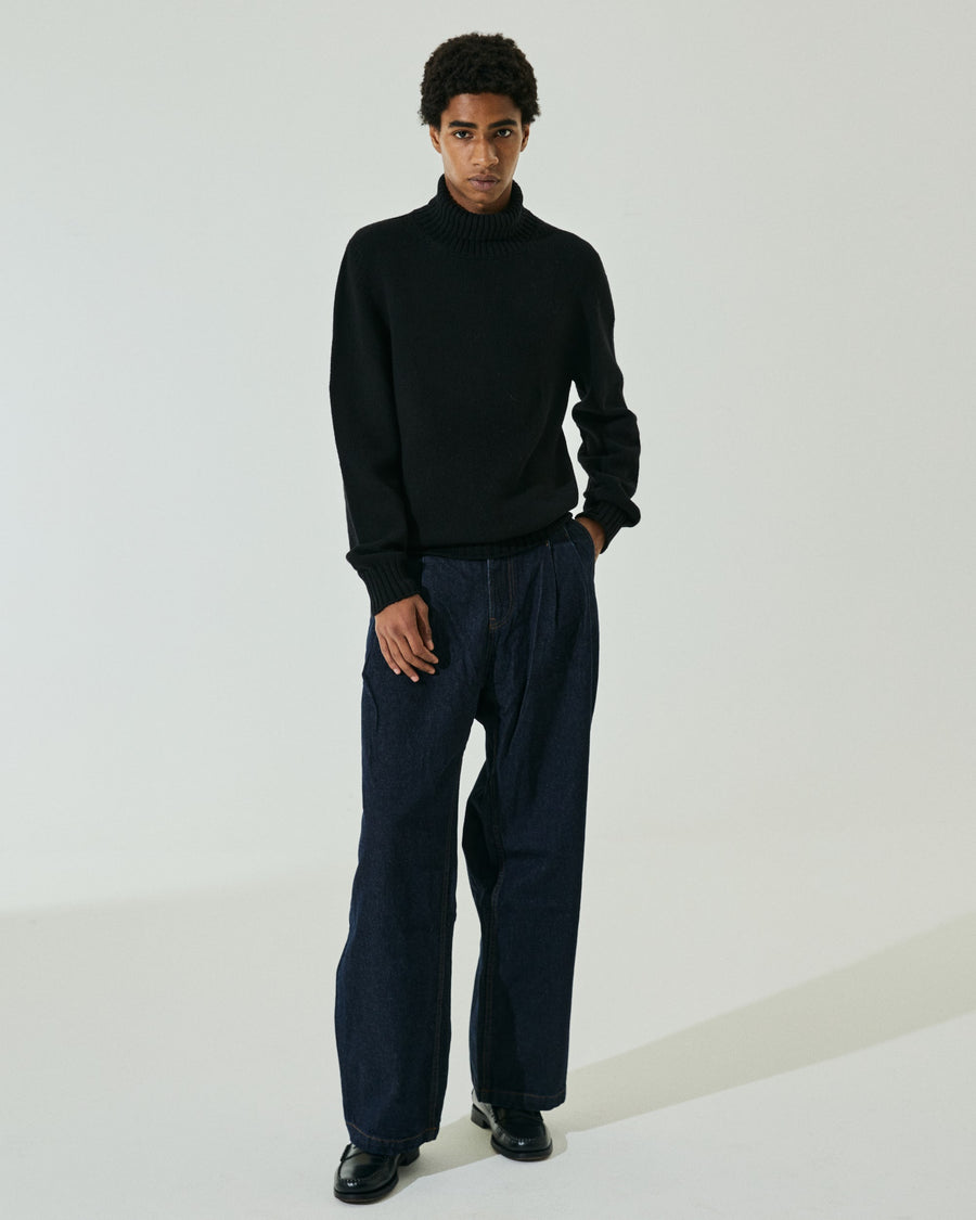 Scaglione TURTLE NECK SOFT HYBRD CASHMERE BLACK Negozi Online