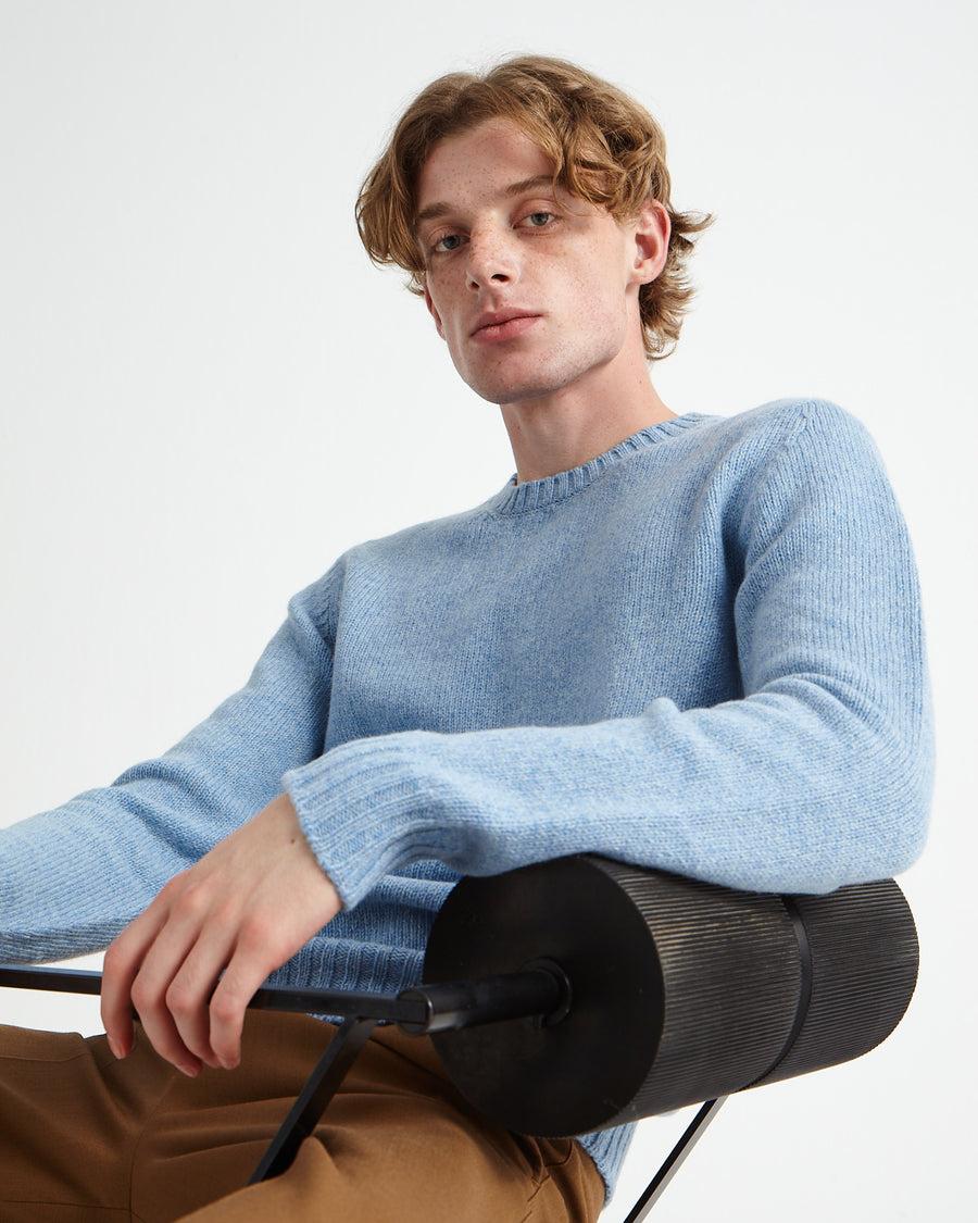 Scaglione ROUND NECK SEAMLESS SOFTWOOL BABYBLUE Outlet