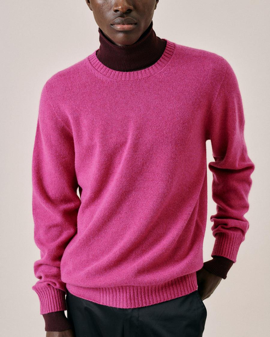 Scaglione ROUND NECK SEAMLESS HYBRD CASHMERE DAHLIA Hotsell