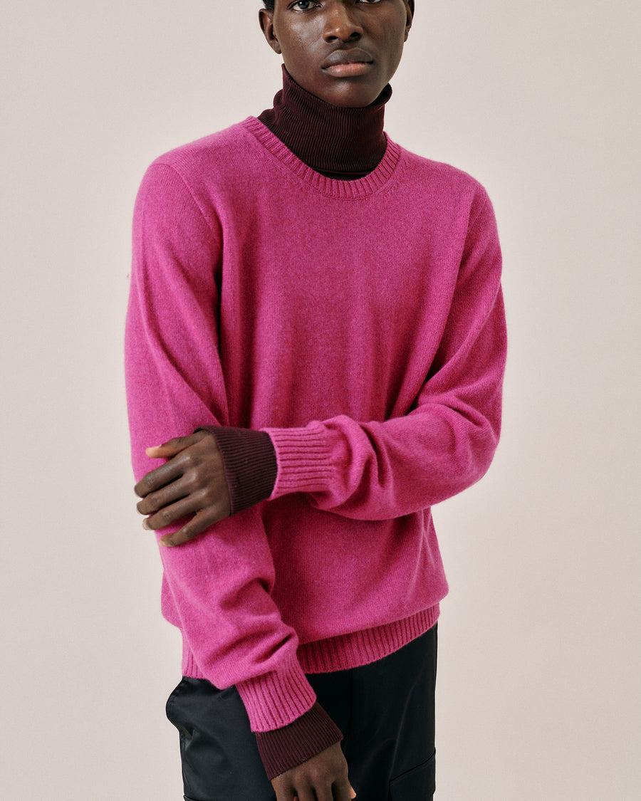 Scaglione ROUND NECK SEAMLESS HYBRD CASHMERE DAHLIA Hotsell