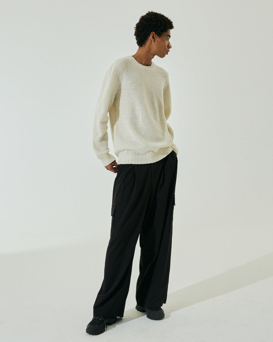 Scaglione ROUND NECK SEAMLESS PUFFED CASHMERE MILK Vendite Flash