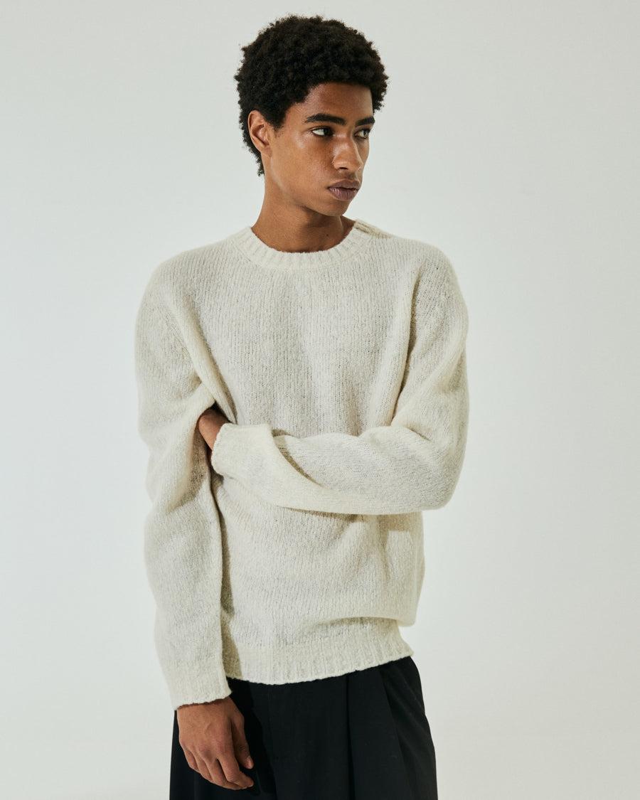 Scaglione ROUND NECK SEAMLESS PUFFED CASHMERE MILK Vendite Flash