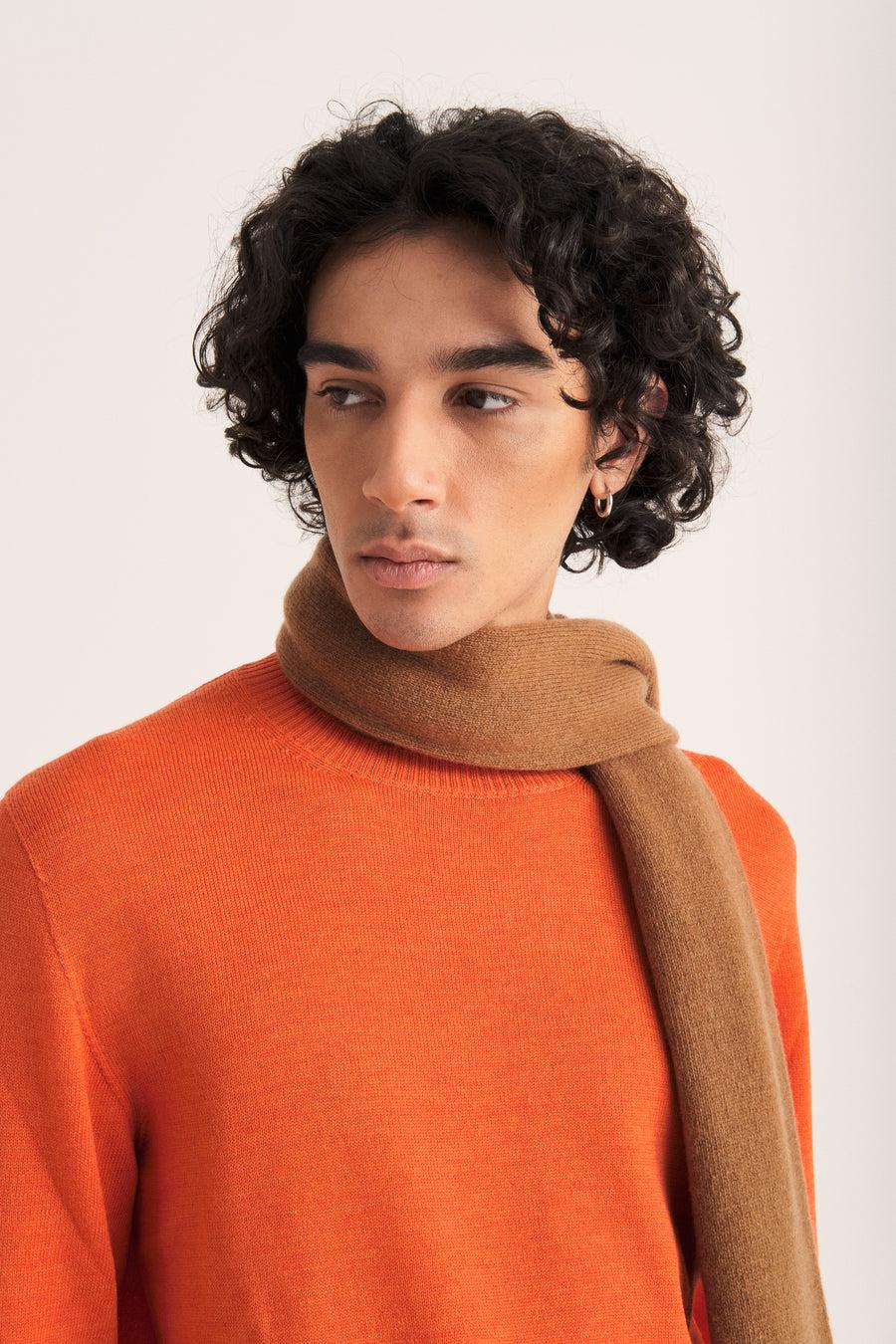 Scaglione ROUND NECK SEAMLESS MERINO CARROT Nuova