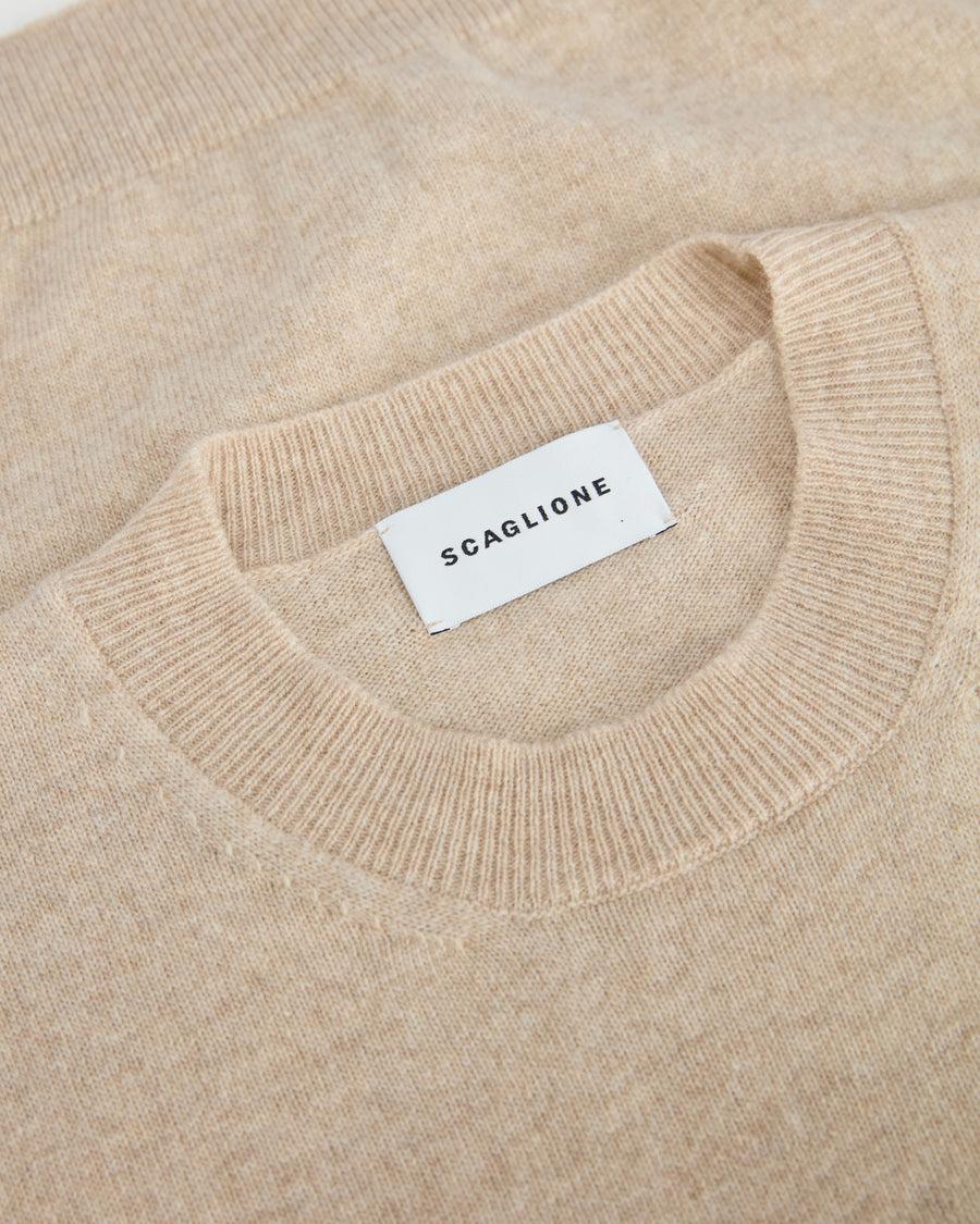 Scaglione T-SHIRT SLIM MIX CASH SAND Italy