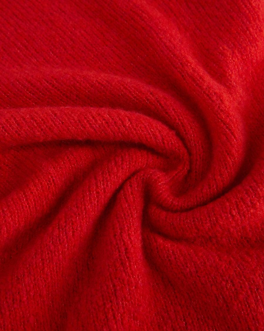 Scaglione TURTLE NECK SLIM PUFFED CASHMERE SCARLET Nuovo