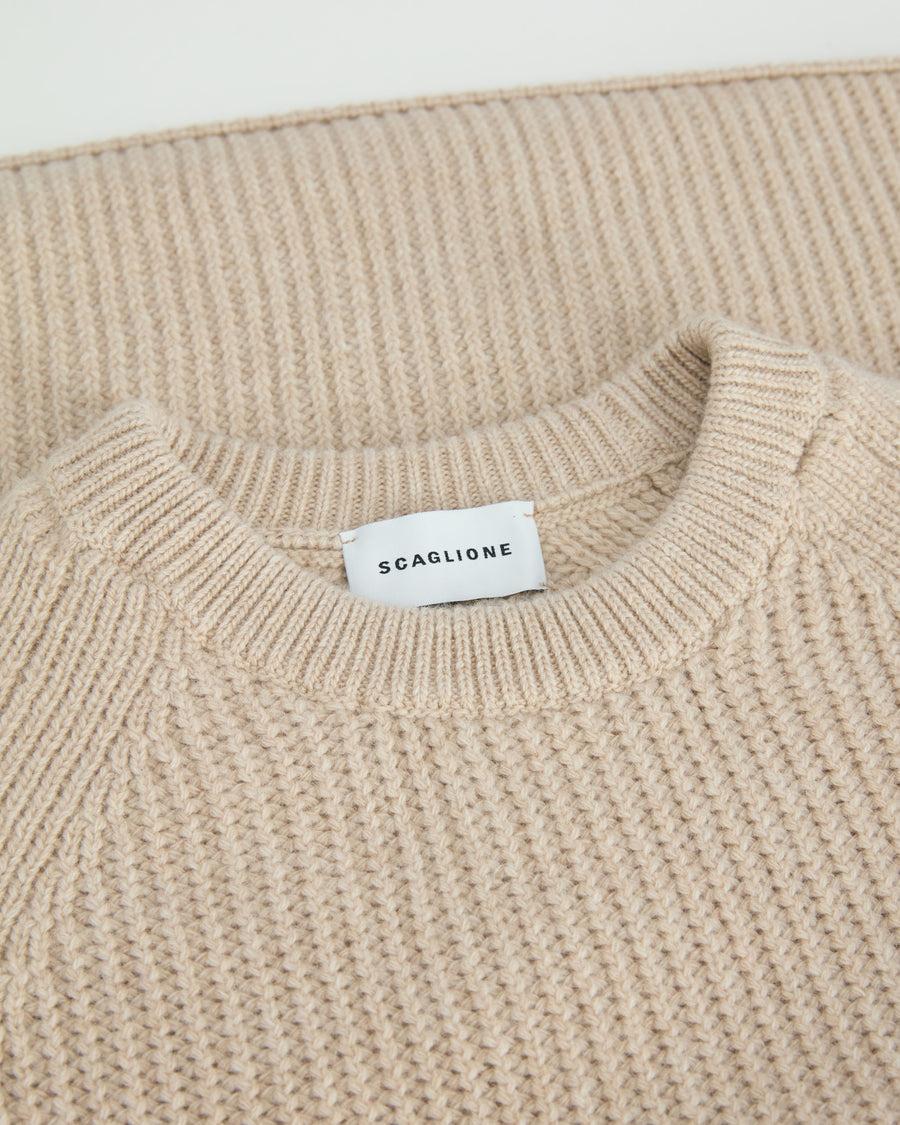 Scaglione ROUND NECK RAGLAN FISHERMAN SAND Pezzi Unici