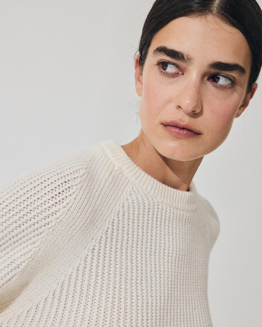 Scaglione ROUND NECK RAGLAN FISHERMAN MILK Soddisfazione Garantita