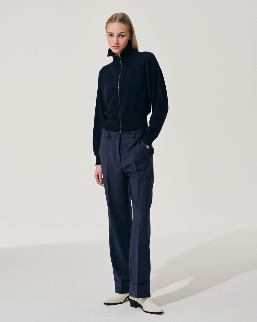 Scaglione BOMBER ZIP CASH BLEND NAVY Qualità Garantita