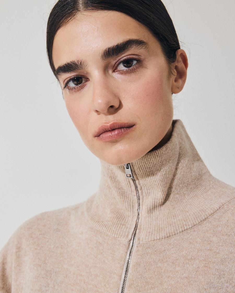 Scaglione BOMBER ZIP CASH BLEND SAND Negozi Online