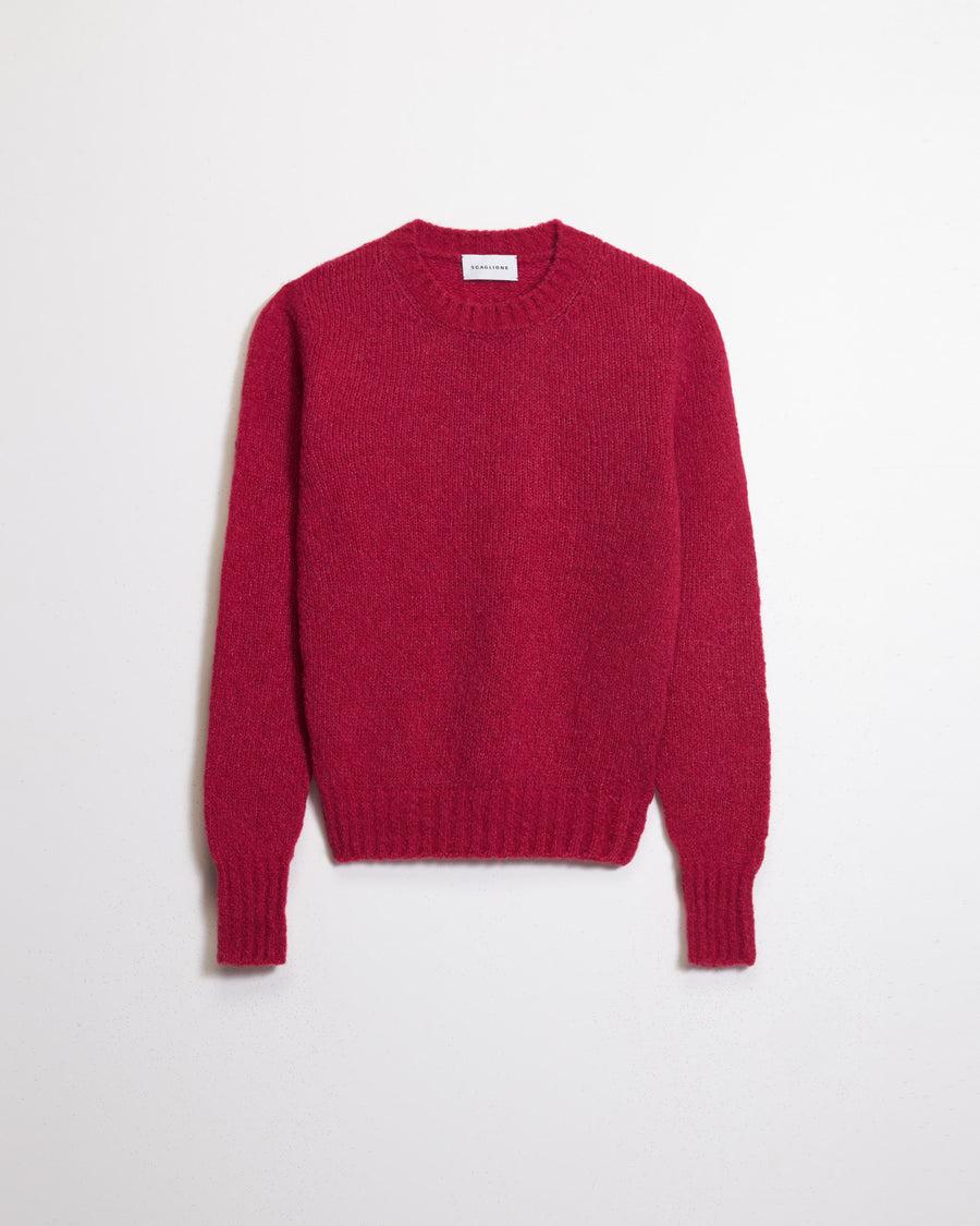 Scaglione ROUND NECK SLIM PUFFED CASHMERE SEAMLESS DAHLIA Novità