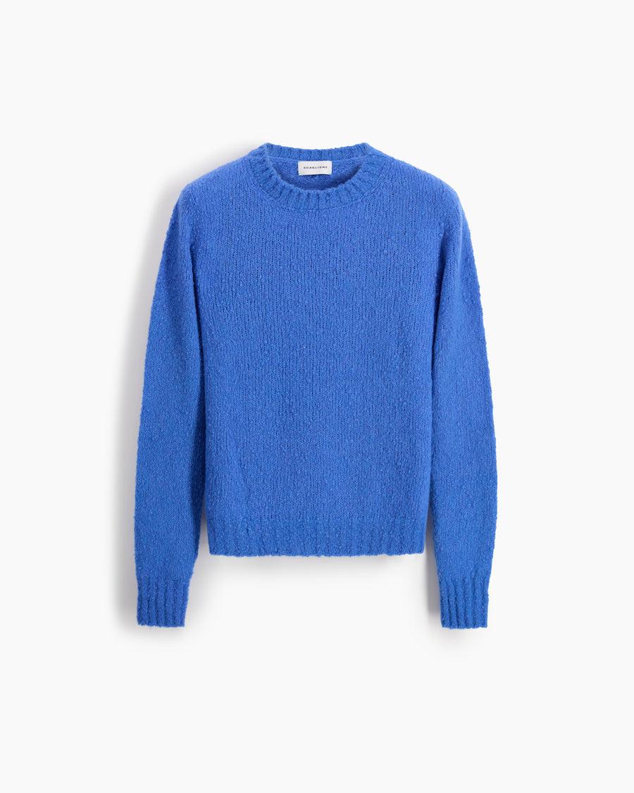 Scaglione ROUND NECK SLIM PUFFED CASHMERE SEAMLESS CORNFLOWER Presa