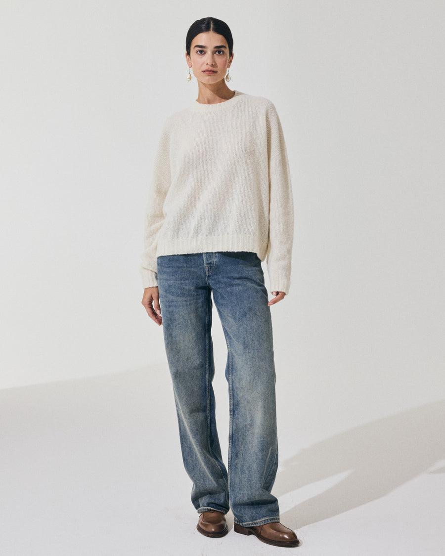Scaglione ROUND NECK OVER PUFFED CASHMERE MILK Economico