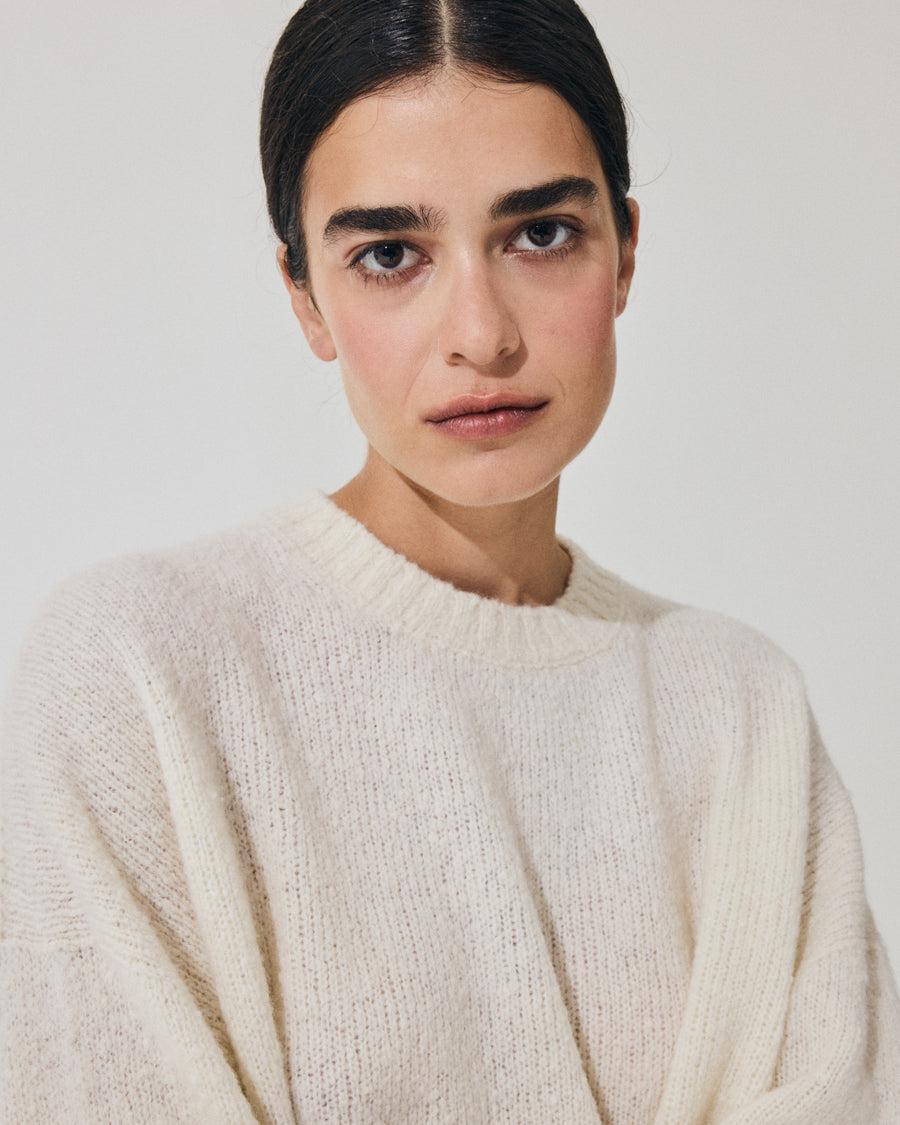 Scaglione ROUND NECK OVER PUFFED CASHMERE MILK Economico