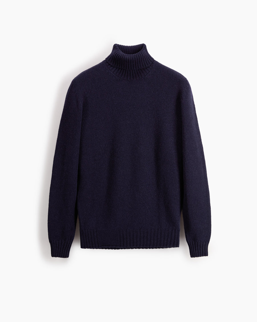 Scaglione TURTLE NECK SEAMLESS SOFTWOOL DKNAVY Shopping online