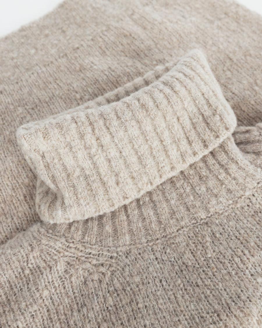 Scaglione TURTLE NECK SEAMLESS PUFFED CASHMERE CASHMERE BEIGE Offerta migliore