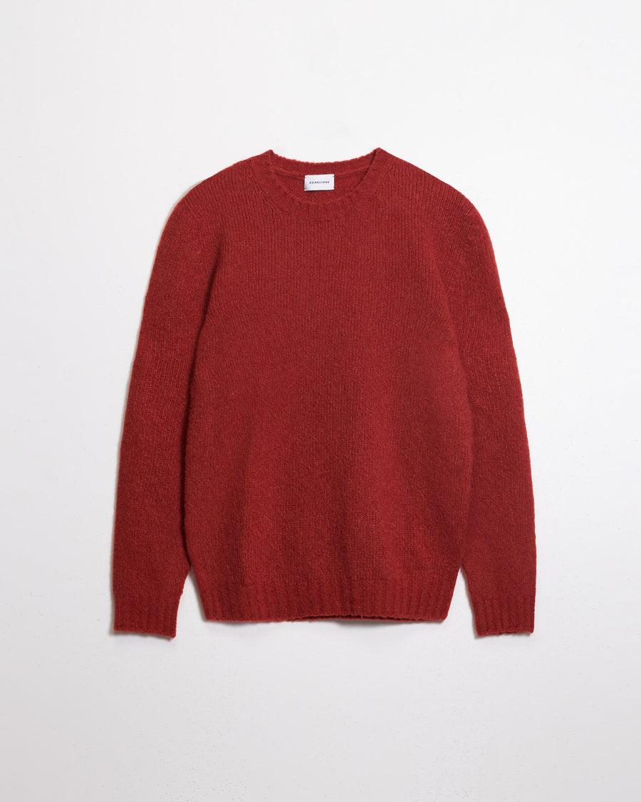Scaglione ROUND NECK SEAMLESS PUFFED CASHMERE CASHMERE RUST Latest fashion