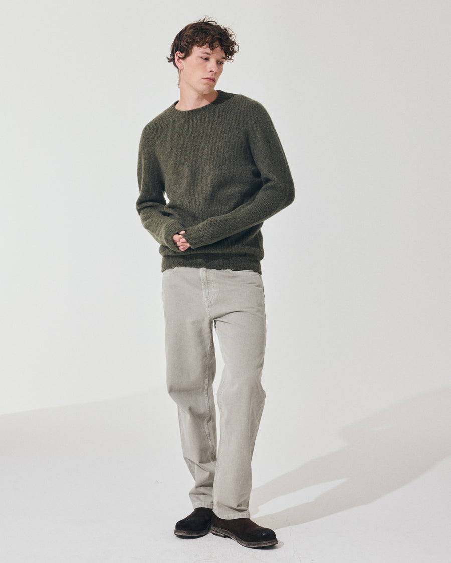 Scaglione ROUND NECK SEAMLESS PUFFED CASHMERE CASHMERE FOREST Offerta temporanea