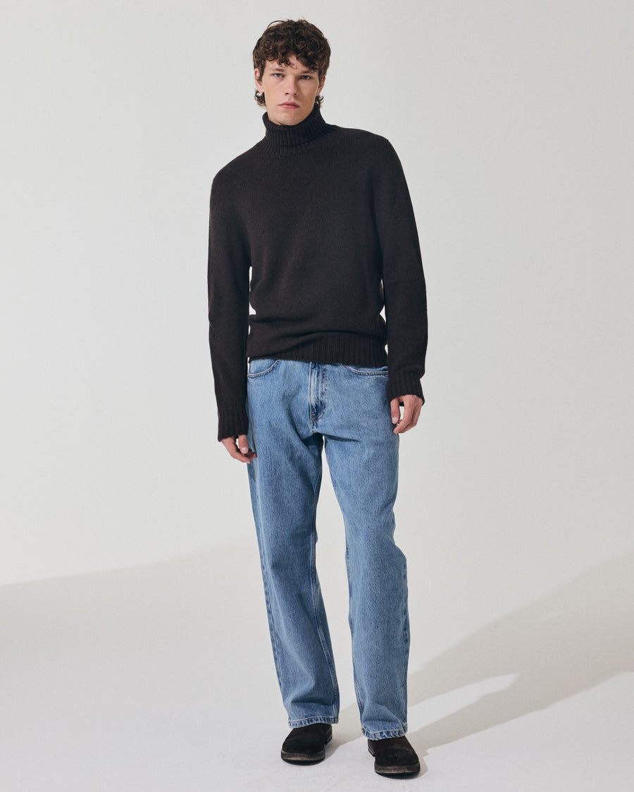 Scaglione TURTLE NECK SOFT HYBRD CASHMERE EBANO Lightning offer