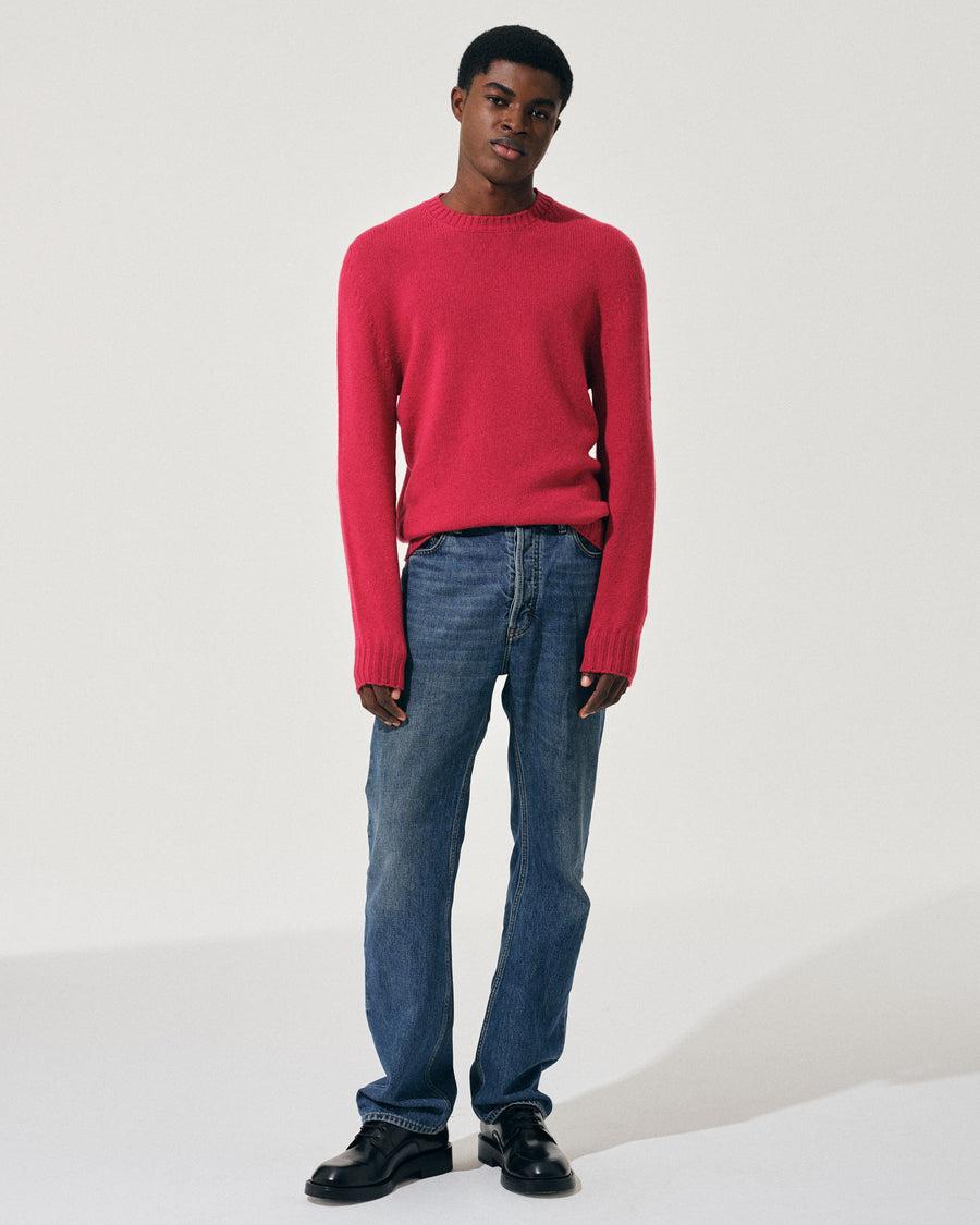 Scaglione ROUND NECK SOFT HYBRD CASHMERE MAGENTA Grandi sconti