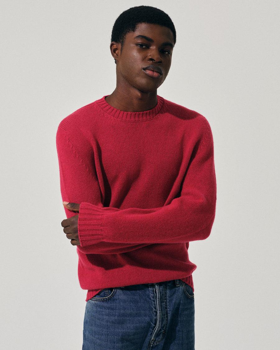 Scaglione ROUND NECK SOFT HYBRD CASHMERE MAGENTA Grandi sconti