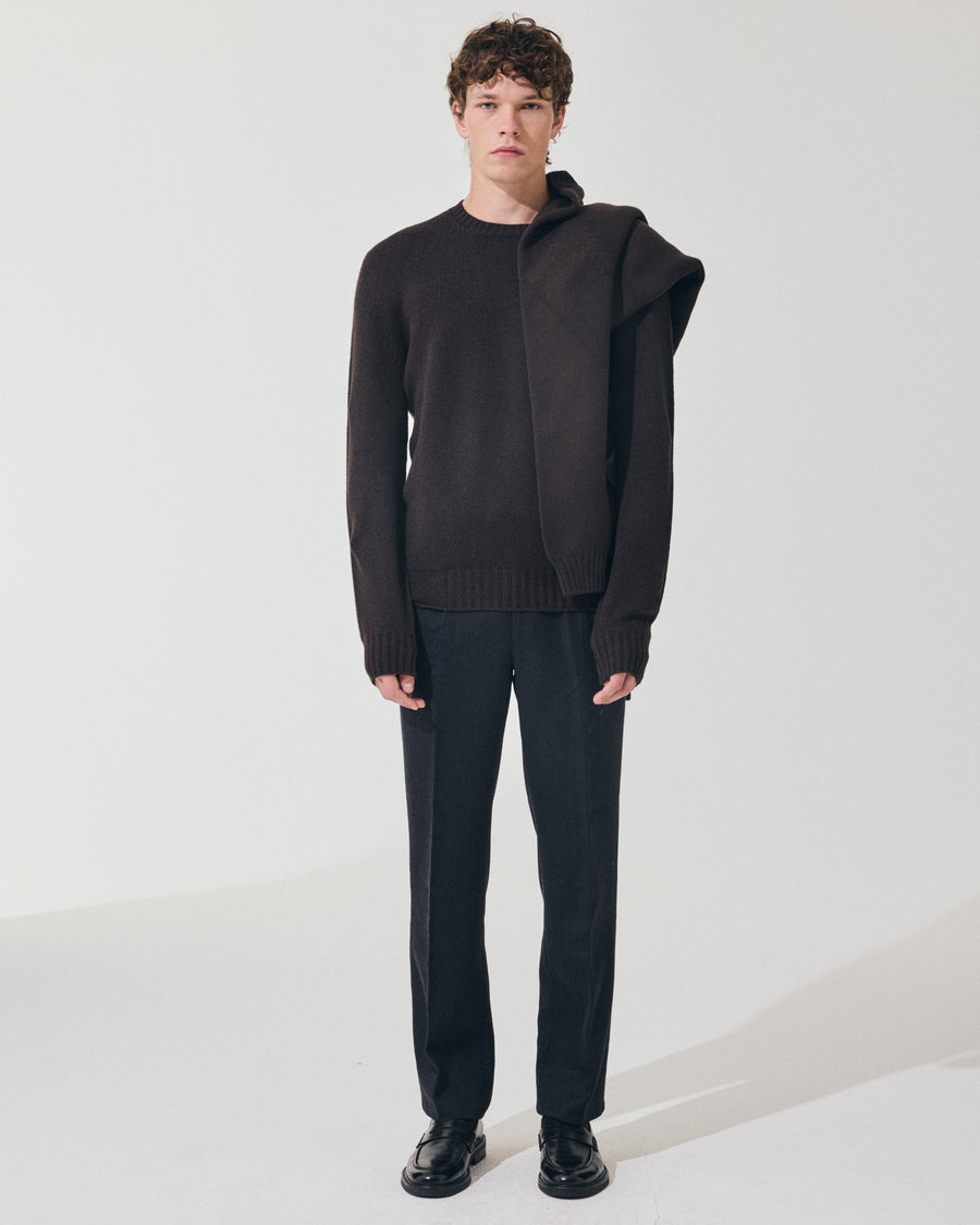 Scaglione ROUND NECK SOFT HYBRD CASHMERE EBANO Nuovi prodotti