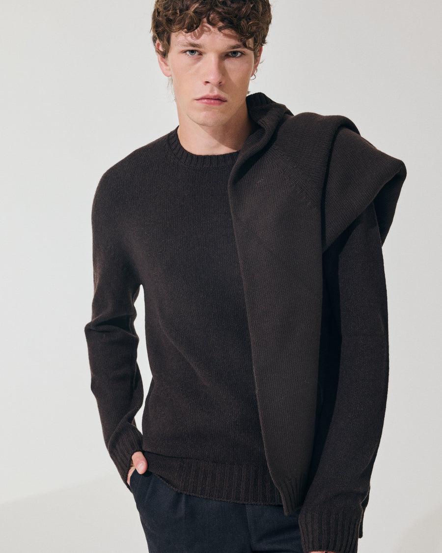 Scaglione ROUND NECK SOFT HYBRD CASHMERE EBANO Nuovi prodotti