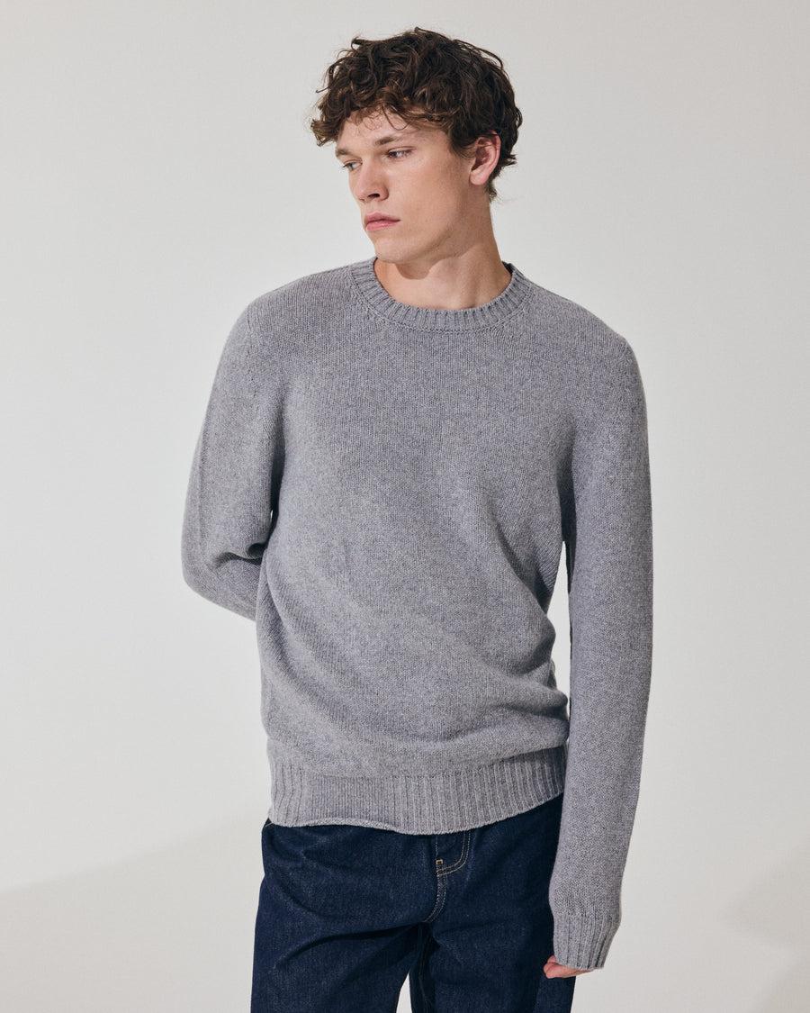 Scaglione ROUND NECK SOFT HYBRD CASHMERE GREY Bestseller