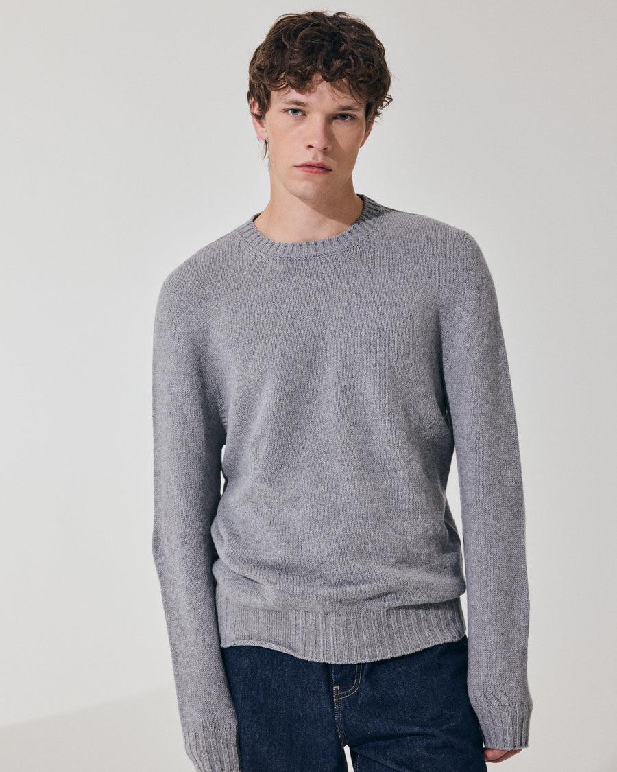Scaglione ROUND NECK SOFT HYBRD CASHMERE GREY Bestseller