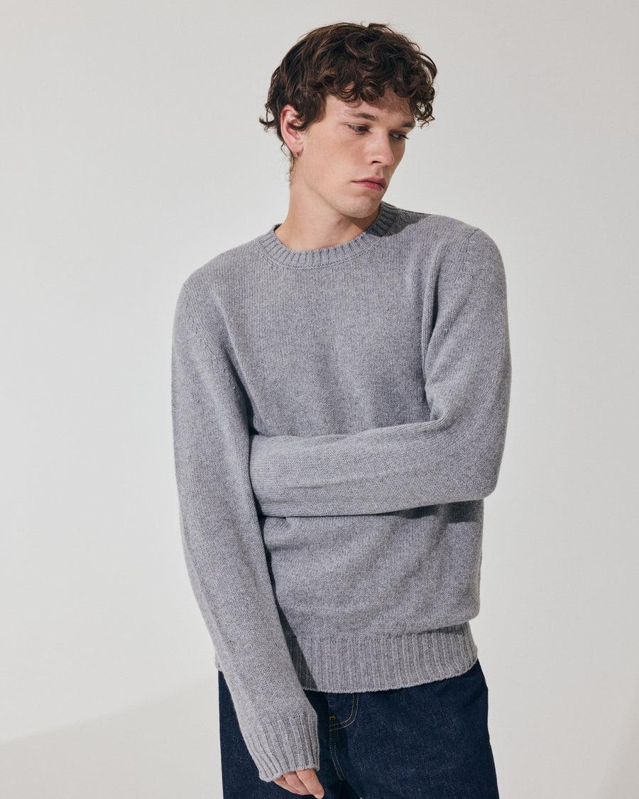 Scaglione ROUND NECK SOFT HYBRD CASHMERE GREY Bestseller