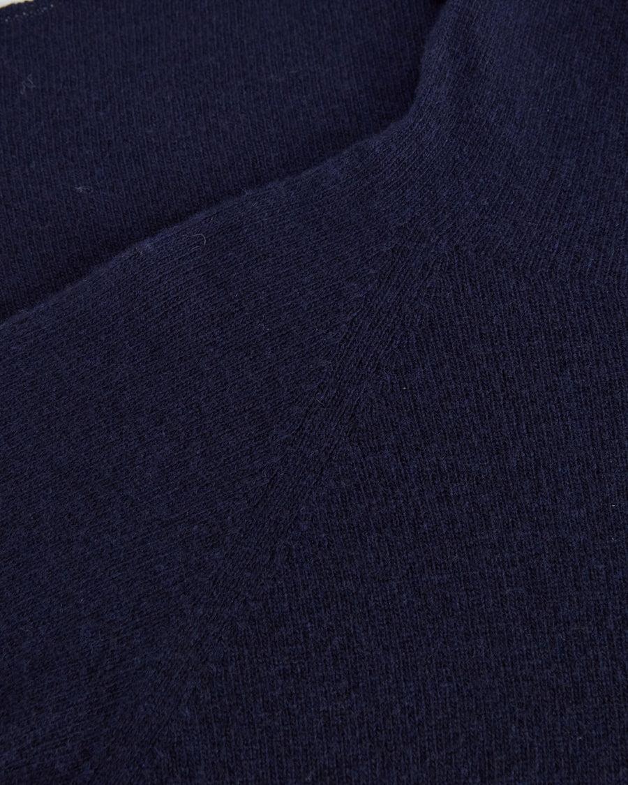 Scaglione TURTLE NECK SLIM RAGLAN SEAMLESS NAVY Ritorno libero