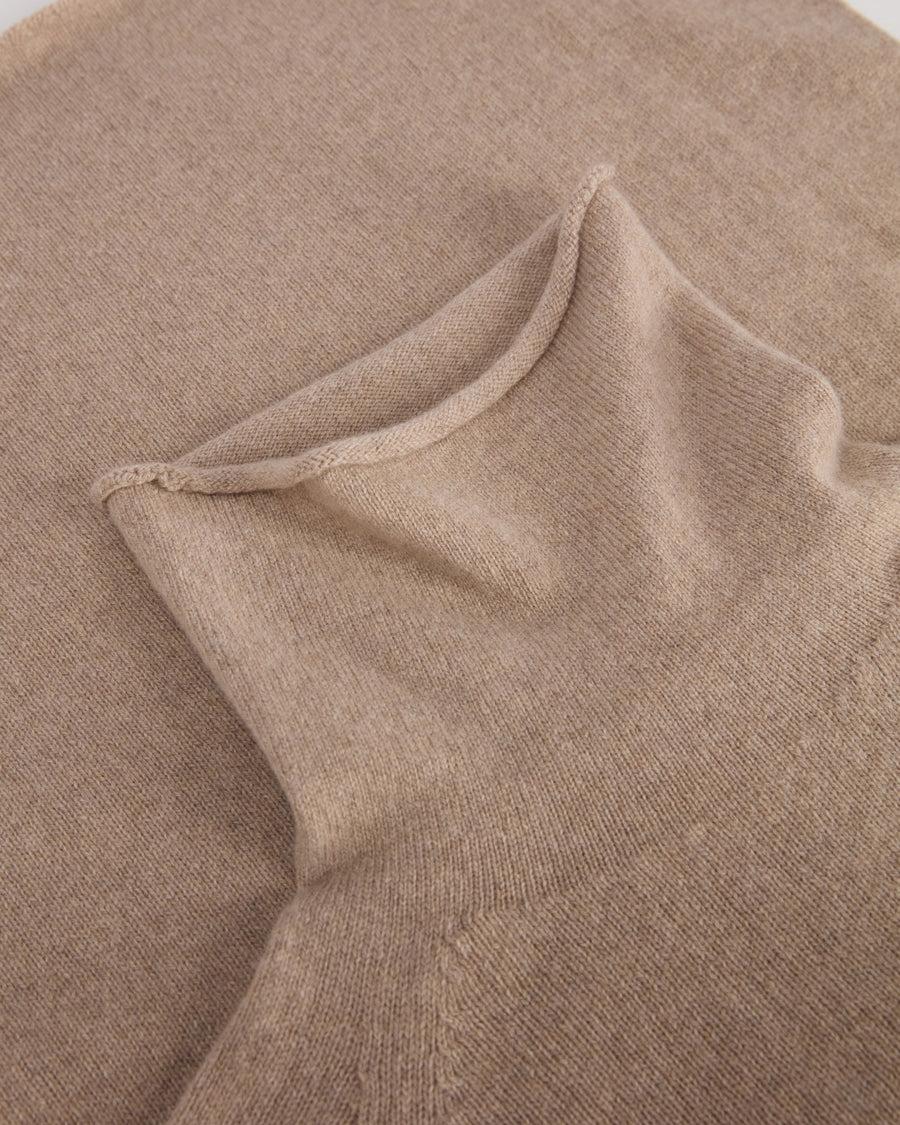 Scaglione TURTLE NECK RAGLAN SEAMLESS HYBRID CASHMERE SAND Super sconto
