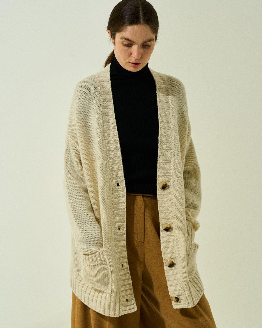 Scaglione CARDIGAN SUPERSOFT HYBRID MILK 50% di sconto per tempo limitato