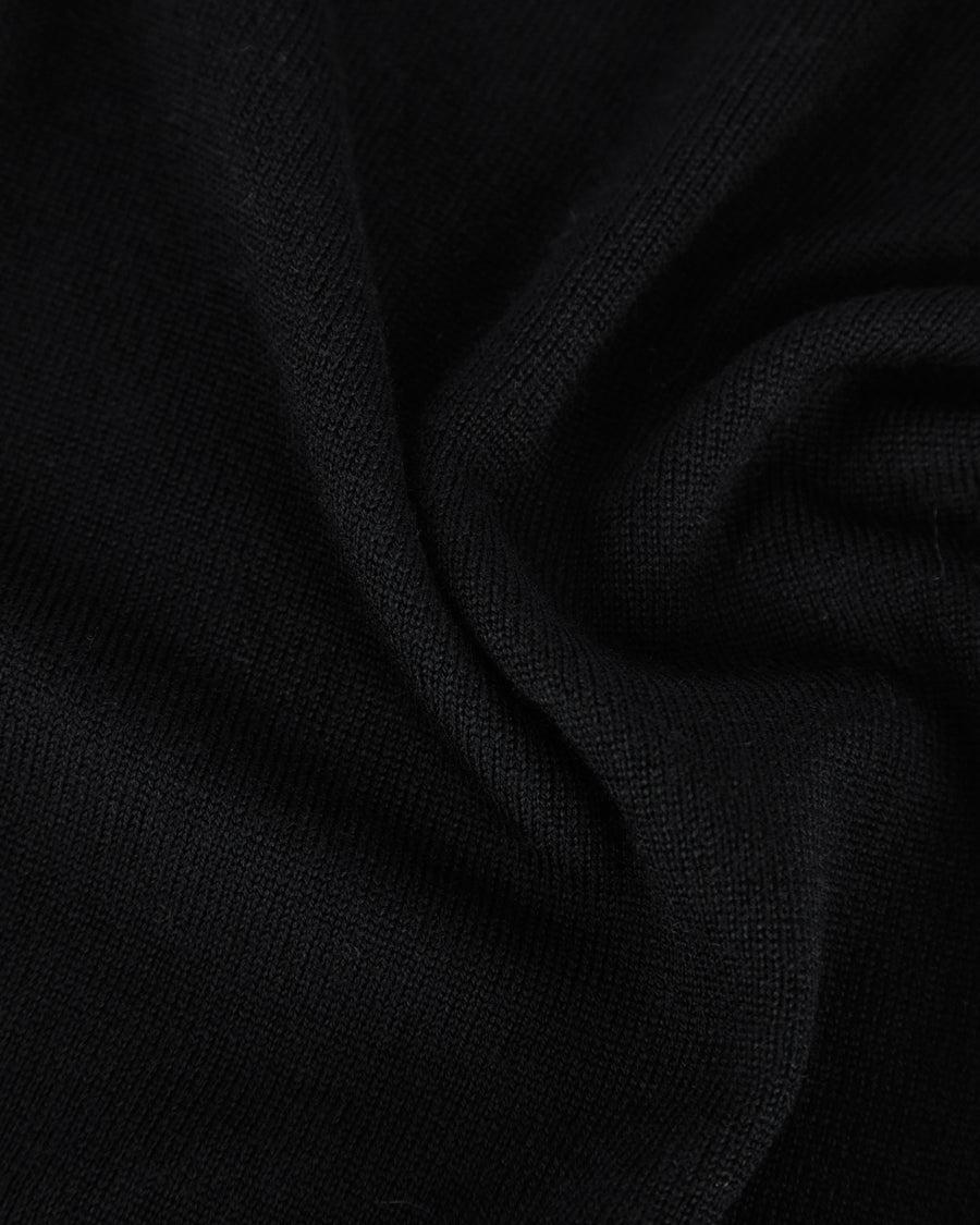 Scaglione BOAT NECK SEAMLESS MERINO BLACK Consegna Veloce