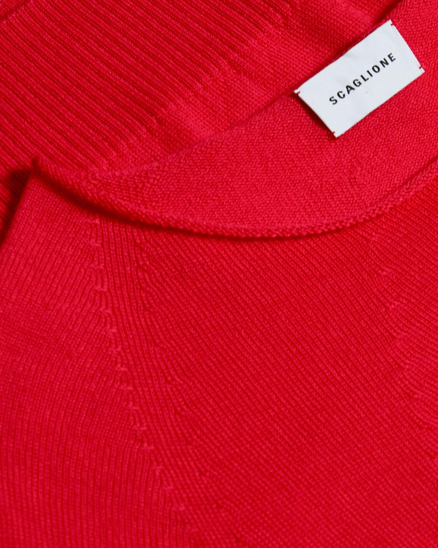 Scaglione BOAT NECK SEAMLESS MERINO CORAL Fino Al -60%