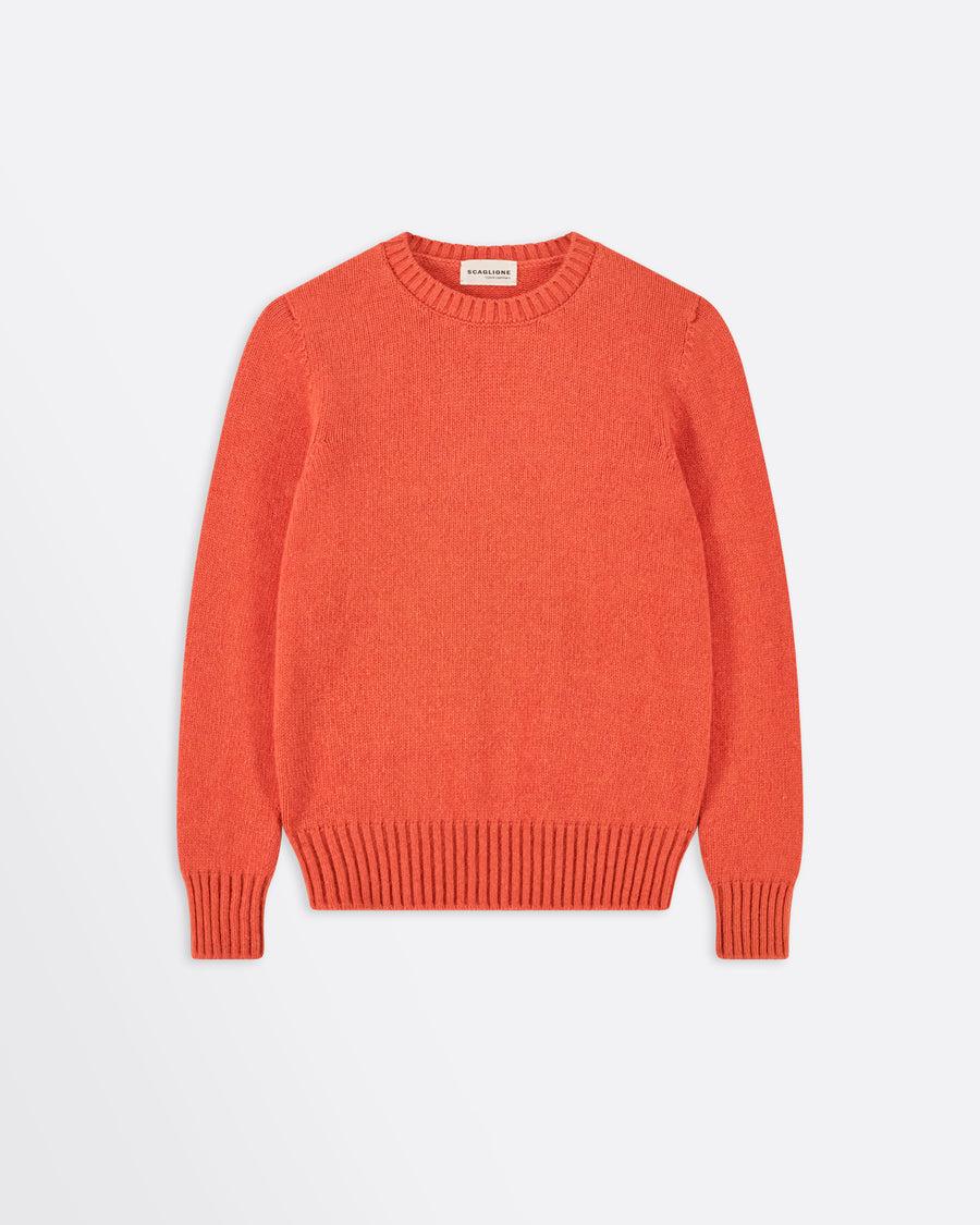 Scaglione ROUND NECK SOFT HYBRID CASHMERE CARROT Shopping Online