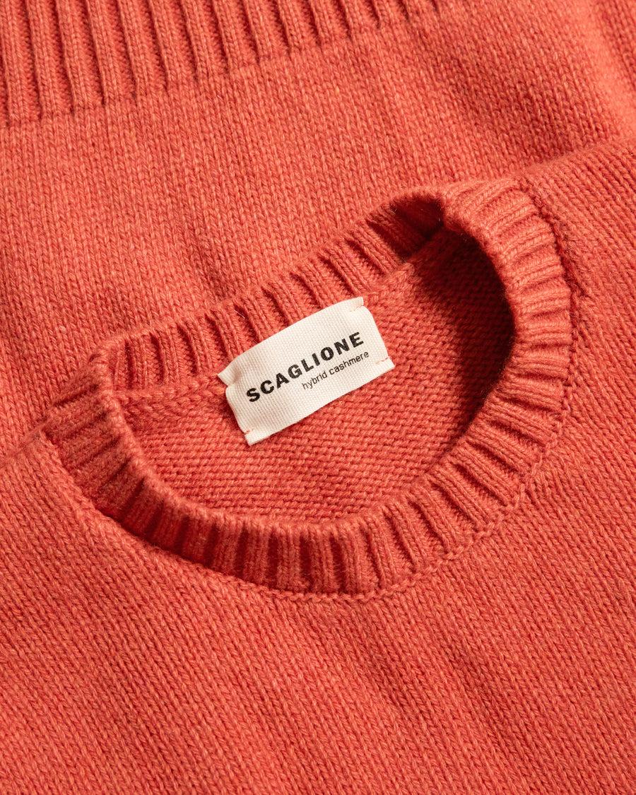 Scaglione ROUND NECK SOFT HYBRID CASHMERE CARROT Shopping Online