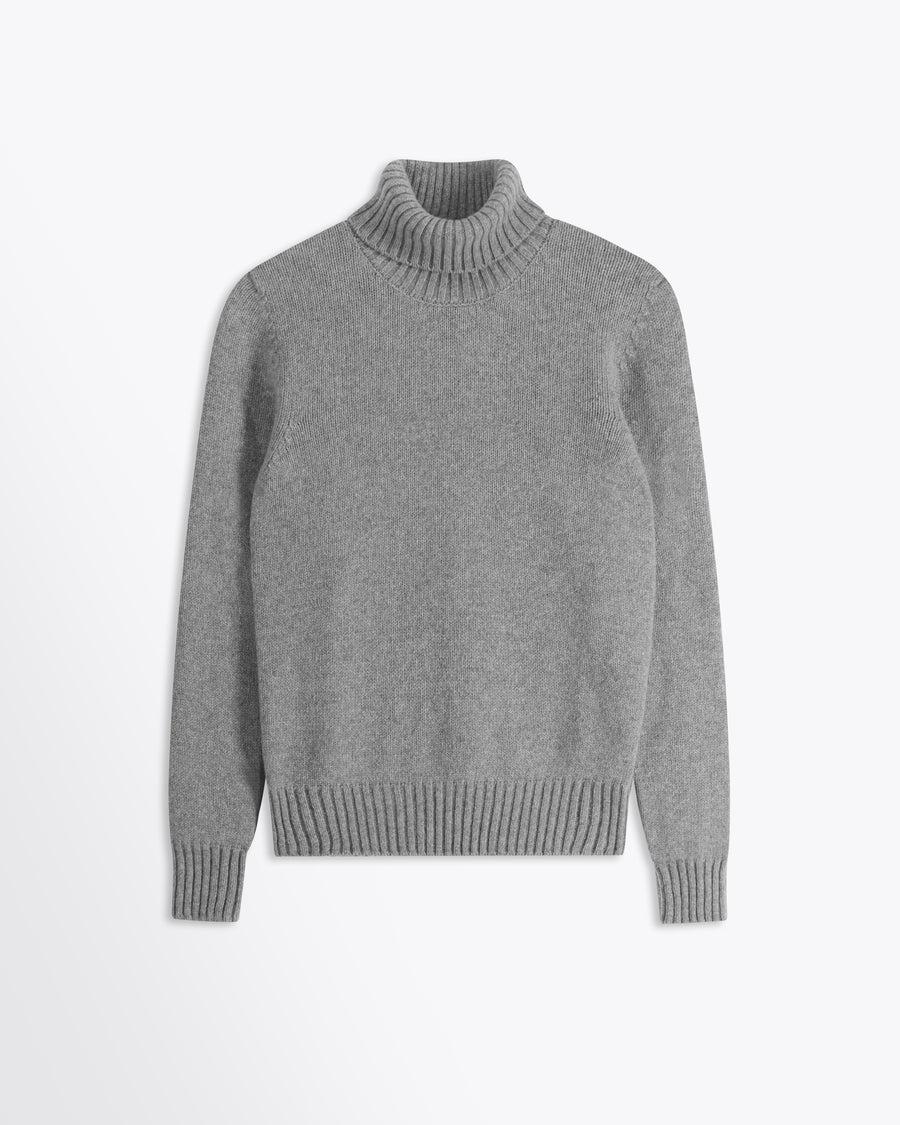 Scaglione TURTLE NECK SOFT HYBRID CASHMERE GREY Presa