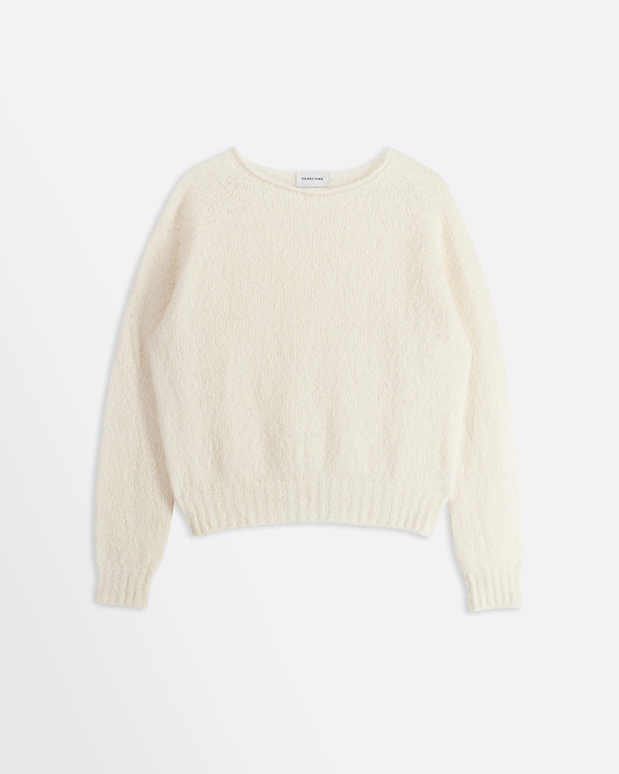 Scaglione BOAT SEAMLESS PUFFED CASHMERE MILK Online