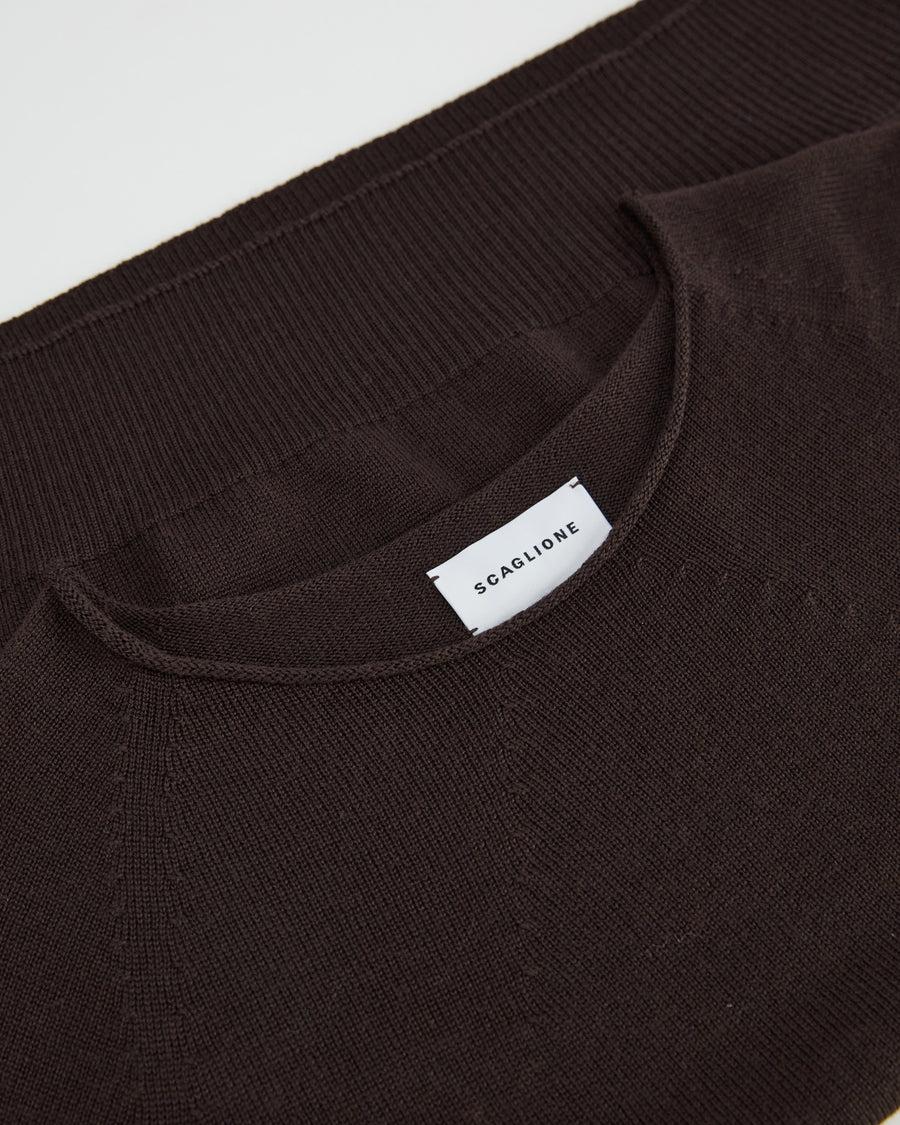 Scaglione BOAT NECK SEAMLESS MERINO EBANO Vendita Economica