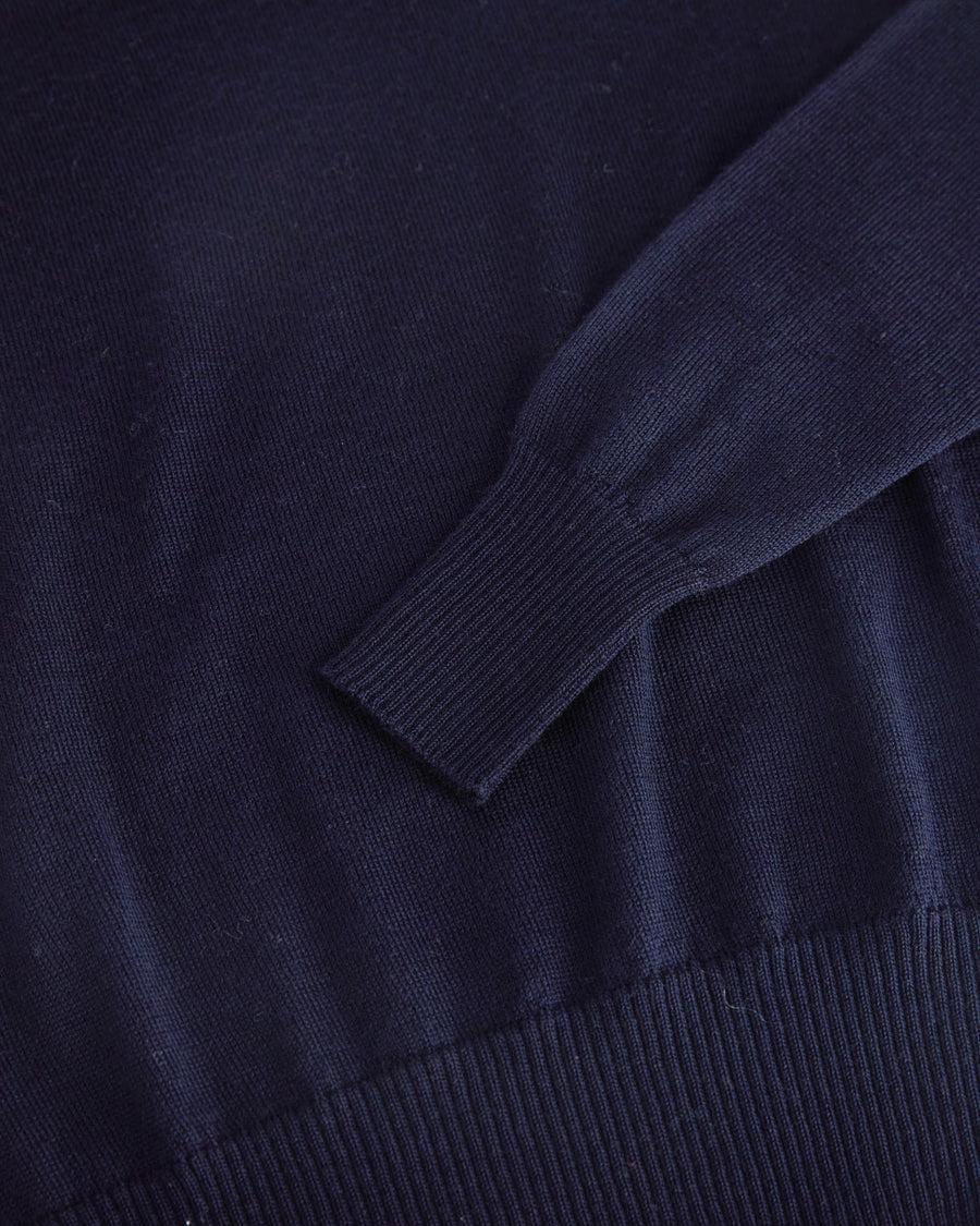 Scaglione V NECK RAGLAN SEAMLESS MERINO NAVY Negozio